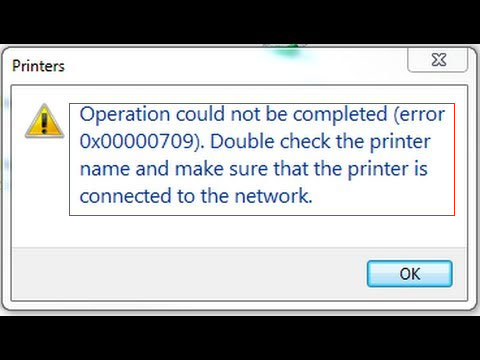 Fix lỗi operation could not be completed error 0x00000709 shared printer (100%)