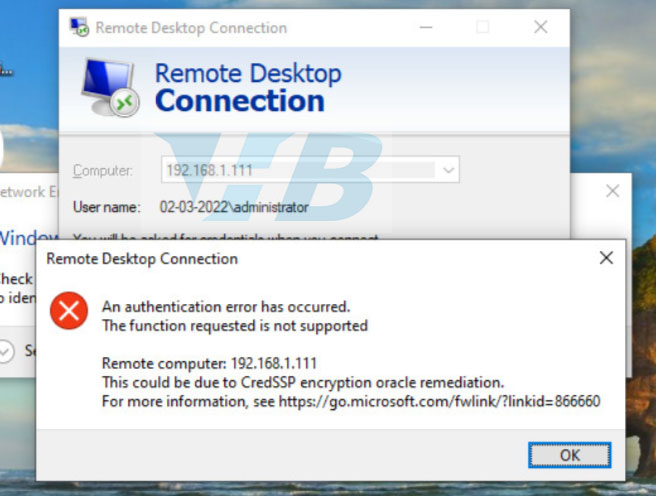 Sửa lỗi Remote Desktop CredSSP thành công 100%