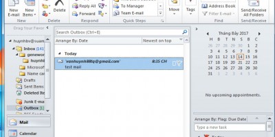 Sửa lỗi outlook báo working offline không gửi được Email