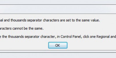 Sửa lỗi thông báo khi mở Microsoft project  the decimal and thounsads....